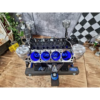 Motortisch Ford Mustang 5.0l V8 302 Holzsockel