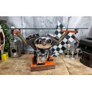 Motortisch Orange Metal gebaut aus einem Harley TwinCam...